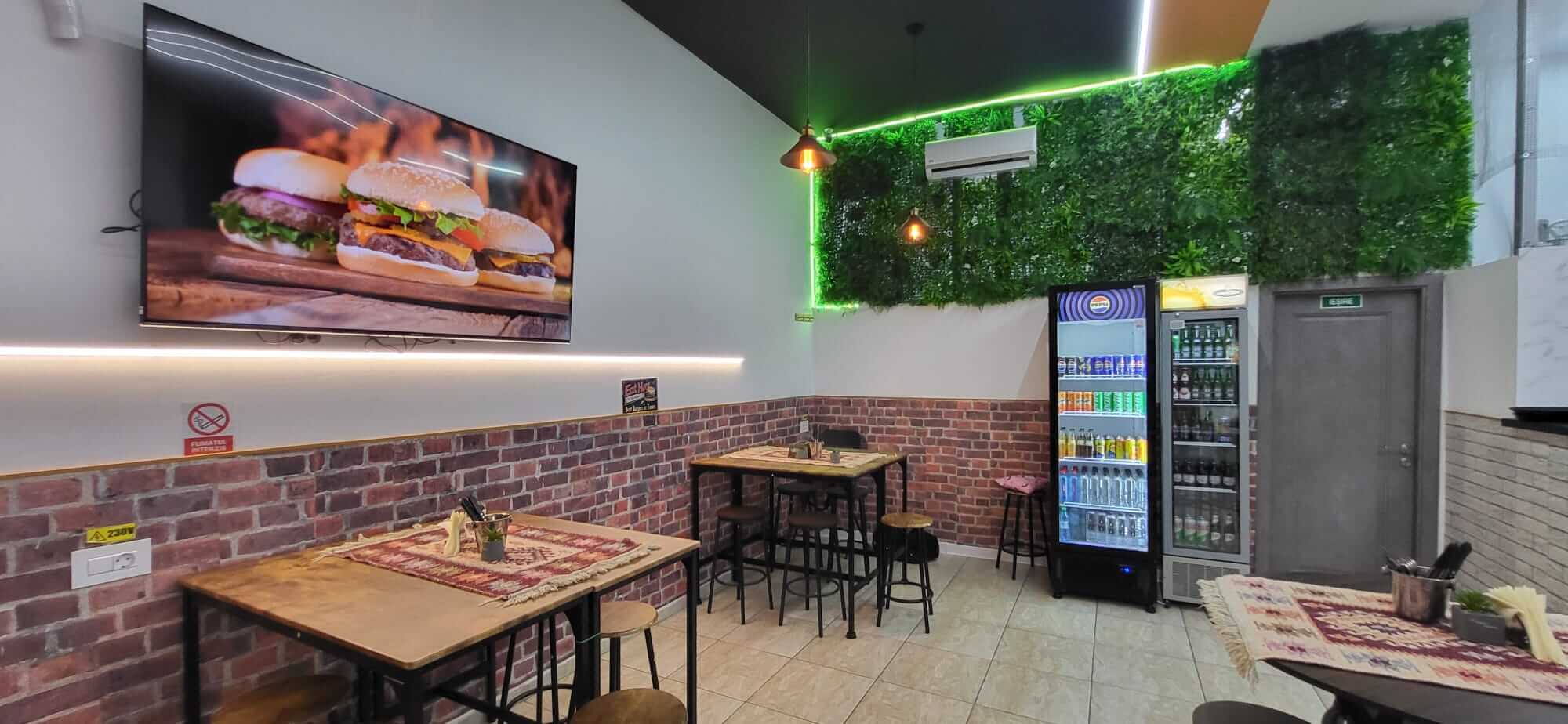 Fire House Restaurant interior - modern dining area with comfortable seating in Bucharest